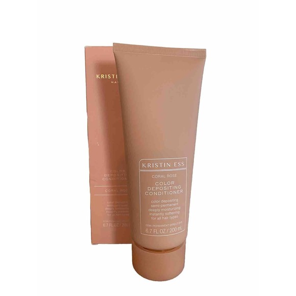 New Kristin Ess Color Depositing Conditioner Coral Rose 6.7 Fl Oz Semi-permanent - Picture 1 of 6